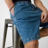 Denim Jogger Shorts