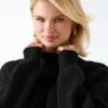 Denise Mock-Neck Ribbed Sweater