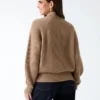 Denise Mock-Neck Ribbed Sweater