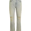 Distressed Denim Flare Pant