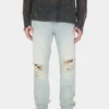 Distressed Denim Flare Pant