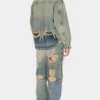 Distressed Denim Shirt Jacket
