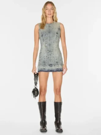 Distressed Mini Denim Dress