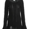 Distressed Wool-Blend Dress