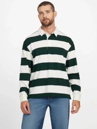 Eco Alpine Stripe Rugby Polo