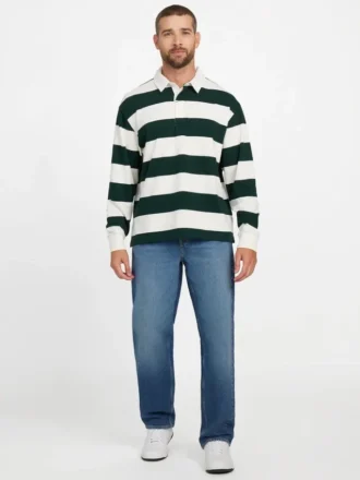 Eco Alpine Stripe Rugby Polo