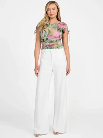 Eco Amaya Printed Mesh Top