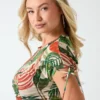 Eco Amaya Printed Mesh Top
