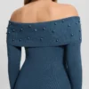Eco Amber Off-The-Shoulder  Cable Dress