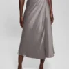 Eco Anastasia Midi Satin Skirt