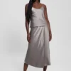 Eco Anastasia Midi Satin Skirt