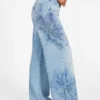 Eco Bellflower Floral Wide Leg Jeans