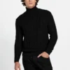 Eco Brandon Cable-Knit Turtleneck Sweater