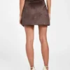 Eco Camryn Faux-Suede Mini Skirt