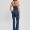 Eco Claire Denim Halter Jumpsuit