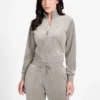 Eco Couture Full-Zip Velvet Sweatshirt