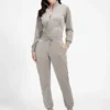 Eco Couture Full-Zip Velvet Sweatshirt