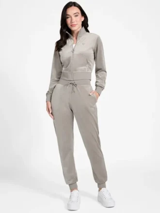 Eco Couture Full-Zip Velvet Sweatshirt