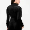 Eco Couture Full-Zip Velvet Sweatshirt