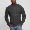 Eco Ezra Turtleneck Cable-Knit Sweater