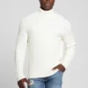 Eco Ezra Turtleneck Cable-Knit Sweater
