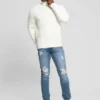 Eco Ezra Turtleneck Cable-Knit Sweater