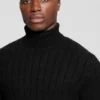 Eco Ezra Turtleneck Cable-Knit Sweater