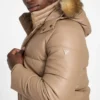 Eco Faux-Leather Puffer Jacket