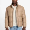 Eco Faux-Leather Puffer Jacket