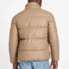 Eco Faux-Leather Puffer Jacket
