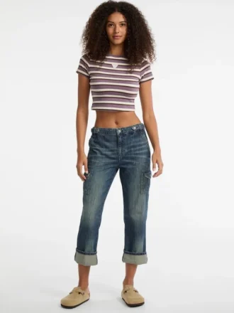 Eco Guess Originals Core Striped Baby Tee