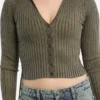 Eco Guess Originals Shirred Tie Cardigan