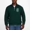 Eco Harris Twill Zip Mock Neck Sweater