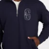 Eco Harris Twill Zip Mock Neck Sweater