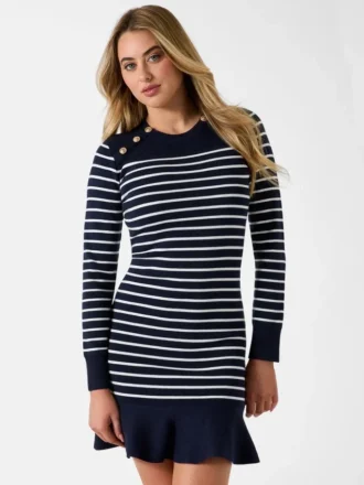 Eco Helen Striped Sweater Dress
