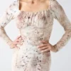 Eco Holly Printed Mesh Dress