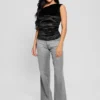 Eco Janet One-Shoulder Velvet Top