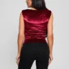 Eco Janet One-Shoulder Velvet Top