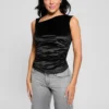 Eco Janet One-Shoulder Velvet Top