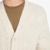 Eco Jeffry Cable-Stitch Cardigan Sweater