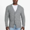 Eco Jeffry Cable-Stitch Cardigan Sweater