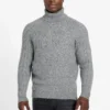 Eco Jemmy Turtleneck Mixed-Stitch Sweater