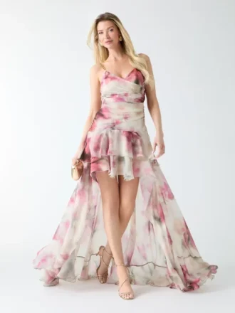 Eco Kendall Printed High-Low Dress