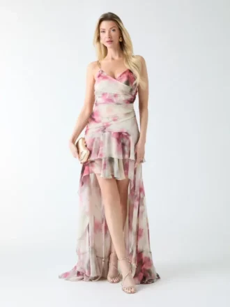 Eco Kendall Printed High-Low Dress