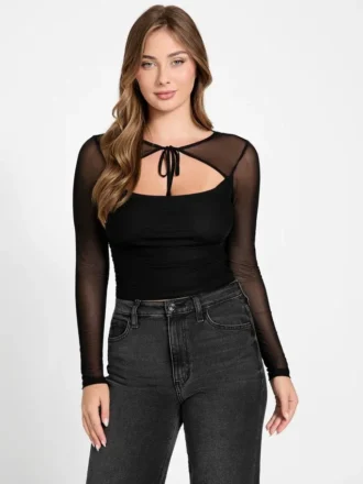 Eco Lauryn Tied Mesh Top
