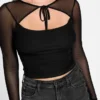 Eco Lauryn Tied Mesh Top