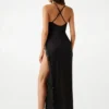 Eco Lea Lace-Trim Maxi Chemise