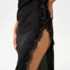 Eco Lea Lace-Trim Maxi Chemise
