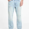 Eco Mason Distressed Straight Jeans