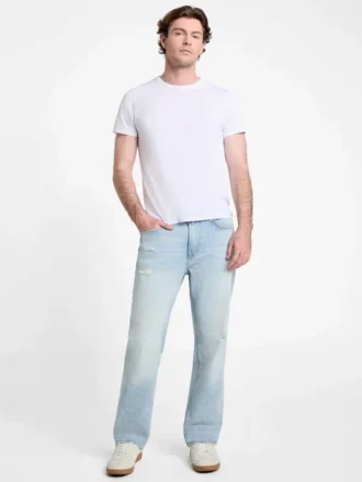 Eco Mason Distressed Straight Jeans